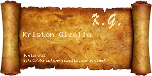Kriston Gizella névjegykártya